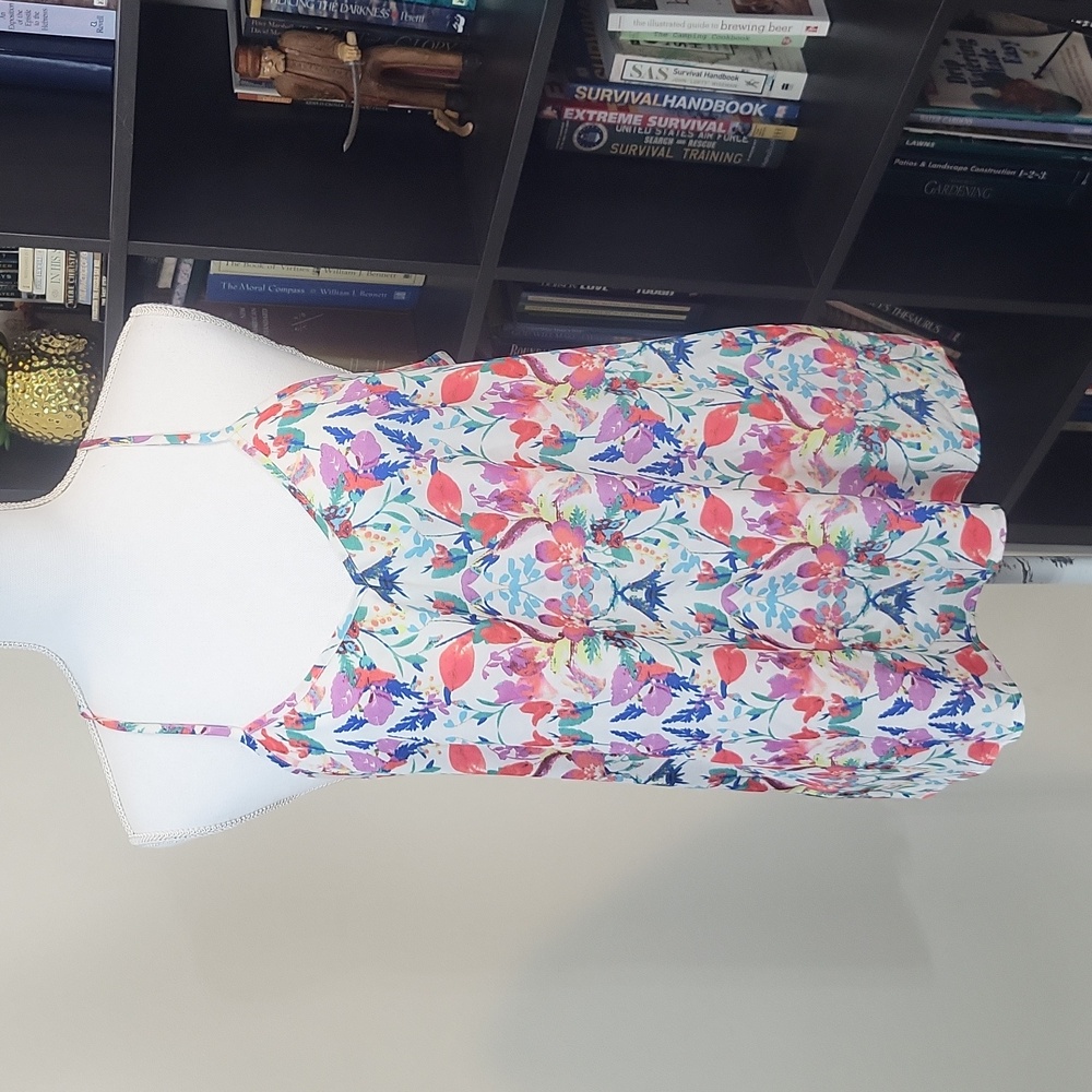 YUMI KIM Purple Orange Blue Floral Racerback Tank Top